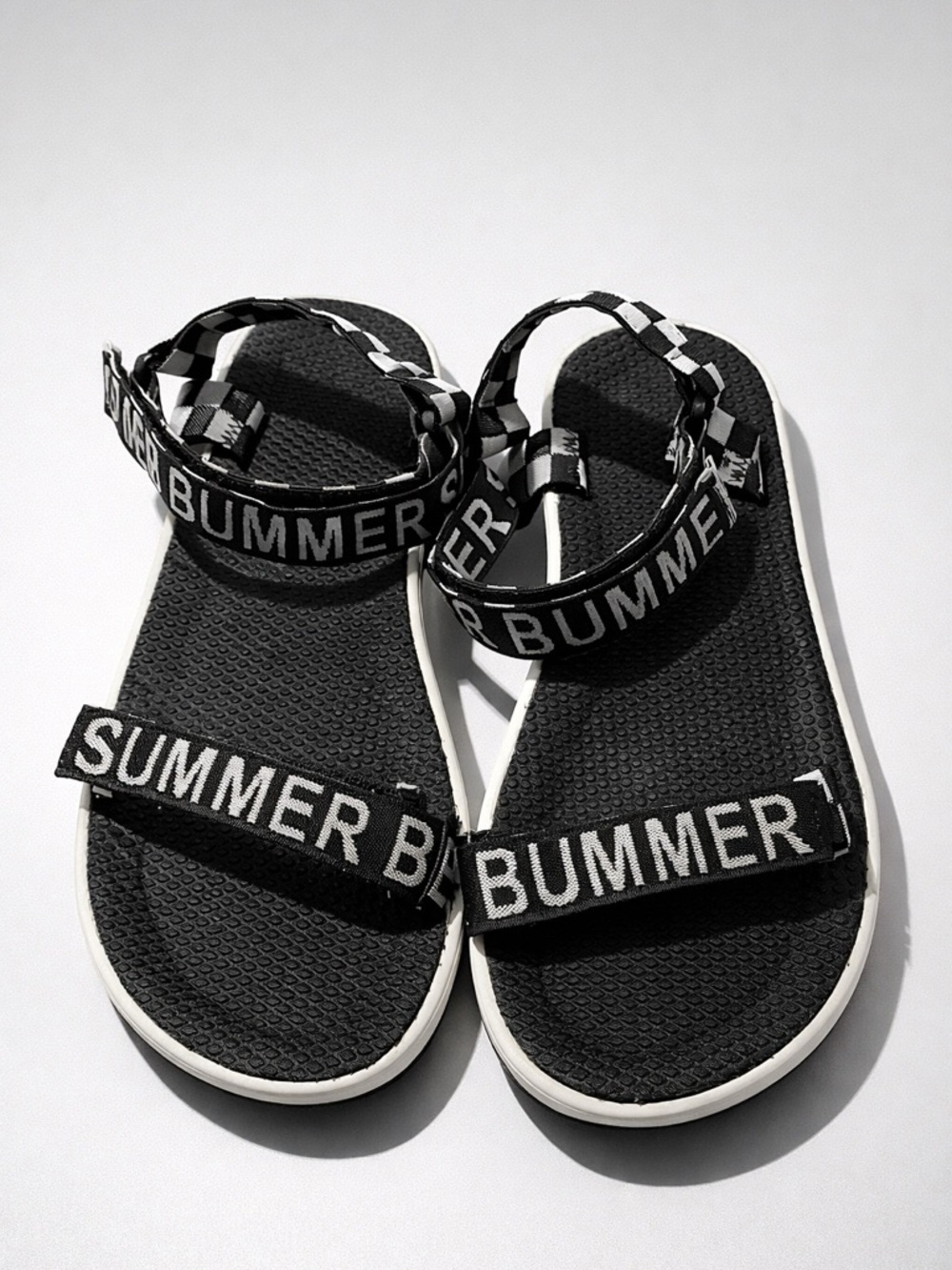 Vans Black & White 'Summer Bummer' Strap Sandals